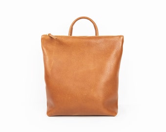 Cognac Leather Backpack