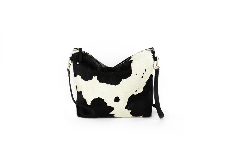 cowhide crossbody purse