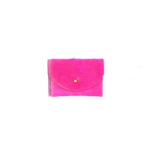 Pink Cowhide Cardholder Bag Wallet Coin Purse Envelope Pouch image 4