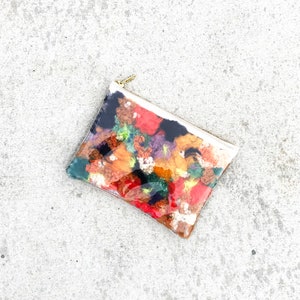Fruit Salad Vinyl Shearling Wallet | Bag | Purse | Clutch | Pouch