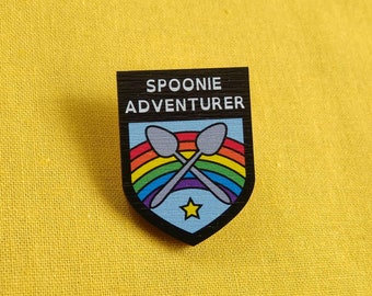 Spoonie Adventurer Wooden Pin