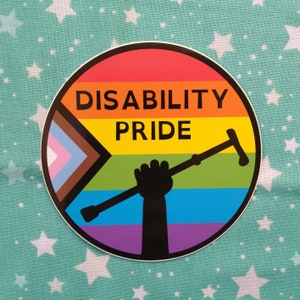 Autocollant vinyle Disability Pride