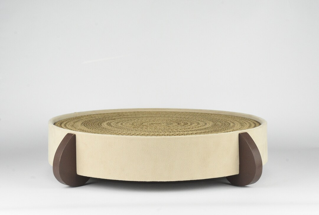 Cat Scratcher and Cat Bed Modern Cat Scratching Pad With a Fabric Shell