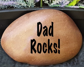 Dad Rocks Garden Stone / Regalo personalizado para papá /