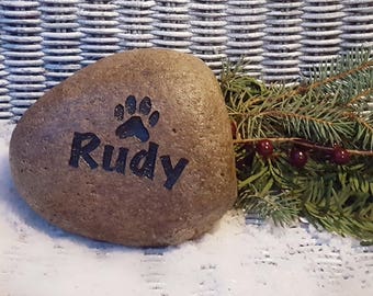 Pérdida de mascota - Lápida conmemorativa para mascotas - Marcador conmemorativo - Regalo por la pérdida de una mascota - Regalo para mascotas - Piedra conmemorativa para mascotas - Piedra conmemorativa grabada - God Rocks