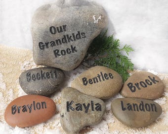 our grandkids rock set 11 to 15 names gift for mom personalized custom gift landscape engraved stones custom gift god rocks - Personalized Garden Stones our grandkids rock set 11 to 15 names gift for mom personalized custom gift landscape engraved stones custom gift god rocks - Personalized Garden Stones