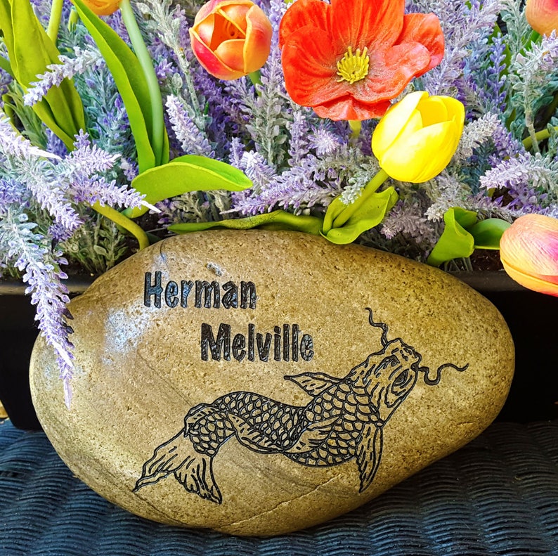 Koi Fish Pet Memorial Marker Japanese Koi Fish Etsy