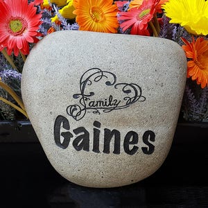 Address Rock - Newlywed Gift - Engraved Address Number - Address Marker - Wedding Gift - Stepping Stone- Garden Stones - God Rocks