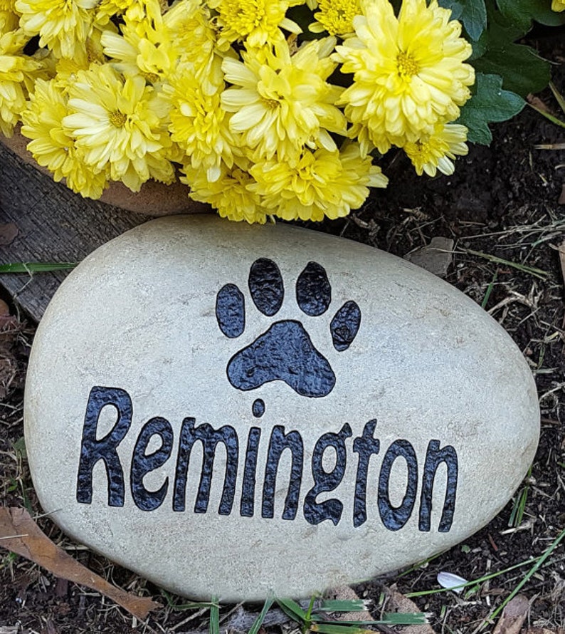 Personalized Pet Memorial Garden Stone Pet Grave Marker Pet Etsy