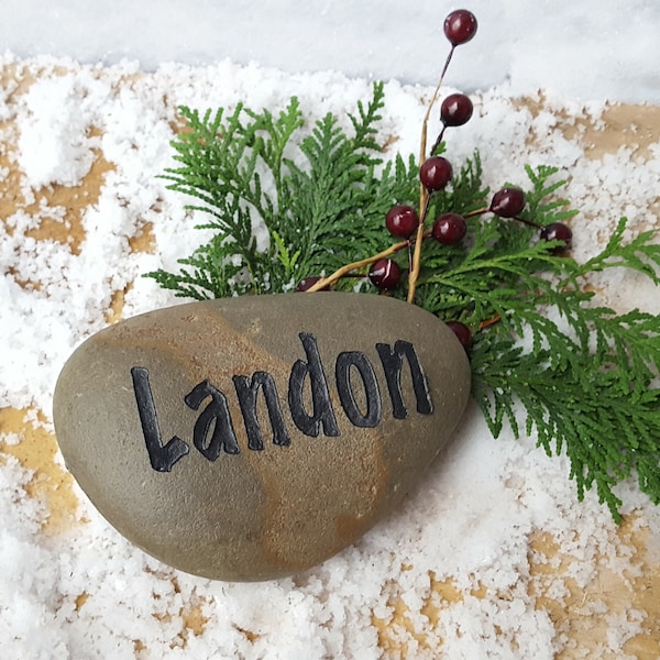 Individual Name Rock | Engraved Rock | Garden Stone | Grandkids Rock | Personalized Gift | God Rocks®