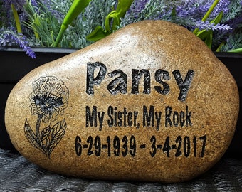 Roca conmemorativa de celebración de la vida / Monumento grabado personalizado /