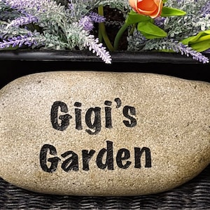 Personalized Garden Rock | Engraved Rock | Outdoor Garden Decor Gift | Engraved Garden Gift | God Rocks®