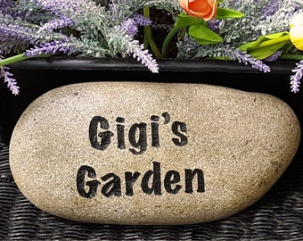 Roca de jardín personalizada / Roca grabada / Regalo de decoración de jardín al aire libre / Regalo de jardín grabado / Rocas® de Dios
