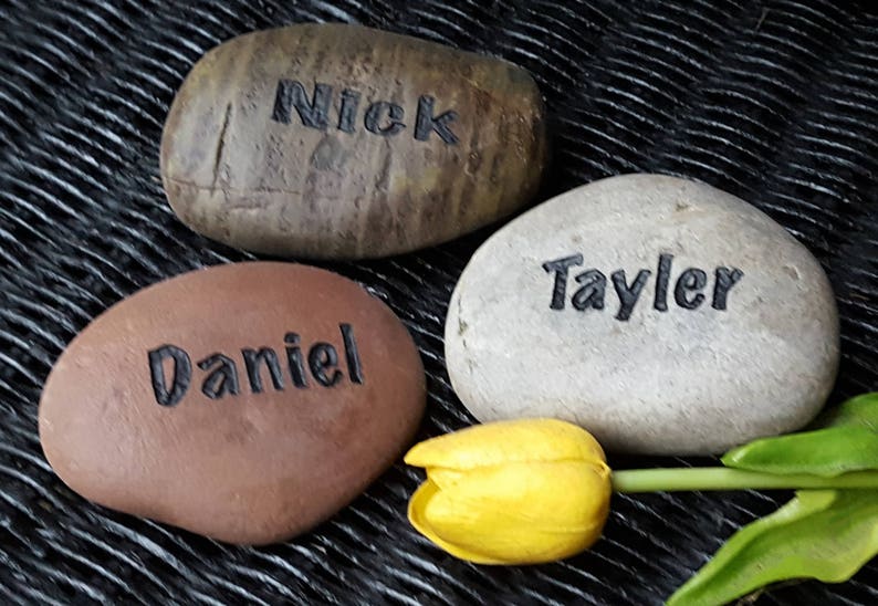 Our Family Rocks-personalized Family Stones-engraved Name | Etsy