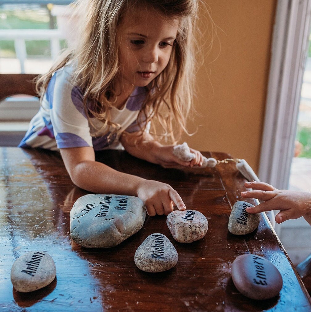Our Grandkids Rock Collection-Personalized Engraved Rocks-Customize M…
