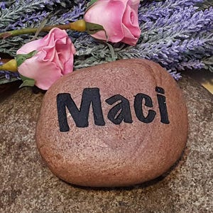 Individual Engraved Name Rock-Personalized Gift for Grandparents-Indoor or Outdoor Decor