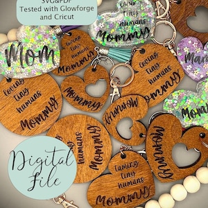 Mommy Keychain Digital file-Mom-Mama-Mum- Mother's Day- Glowforge-Cricut- SVG File- Crafting- Not a physical product-Laser cutting file