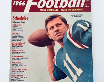 1966 Football Magazine featuring Heisman winner Steve Spurrier sports memorabilia