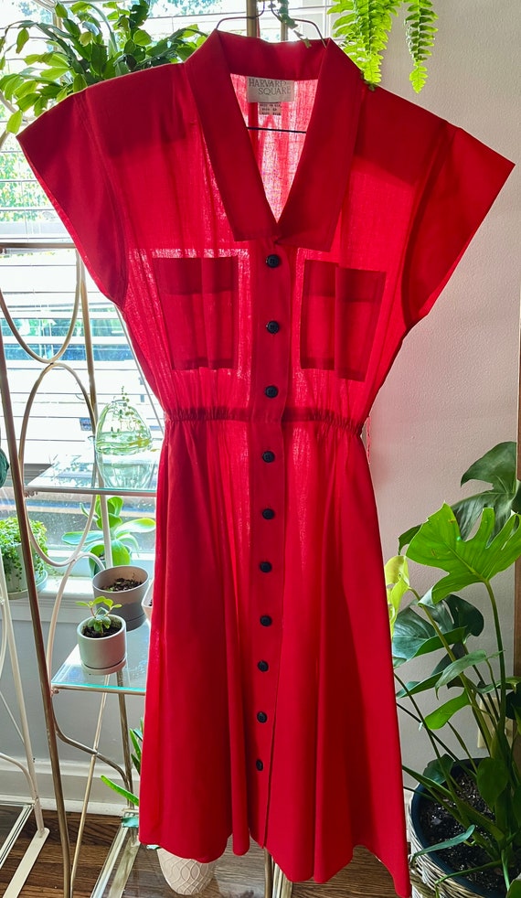 Vintage Red Dress Trendy On Style 70s