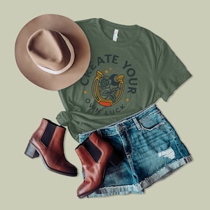 Create Your Own Luck - Women&#39;s Tee | western apparel | lucky horseshoe | retro t-shirt | vintage western tee | punchy cowgirl | horse