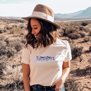 Horse Herd - Short-Sleeve Unisex T-Shirt | western apparel | vintage horse graphic tee | retro western tee