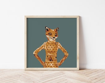 Fantastischer Mr. Fox Kunstdruck | Wes Anderson Filmplakat