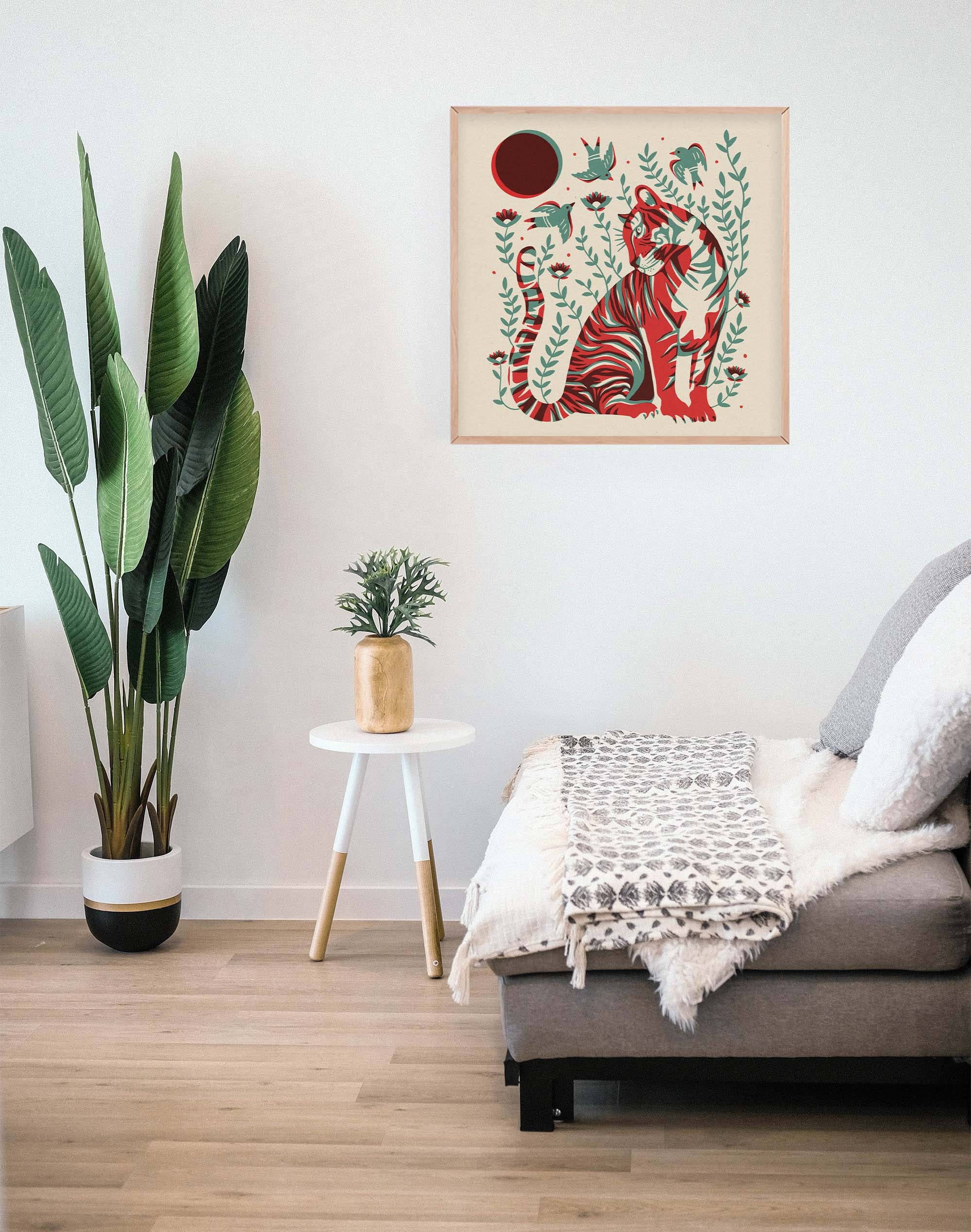 Vintage Tiger Wall Art Print Vintage Tiger Art Wall Decor Etsy Canada