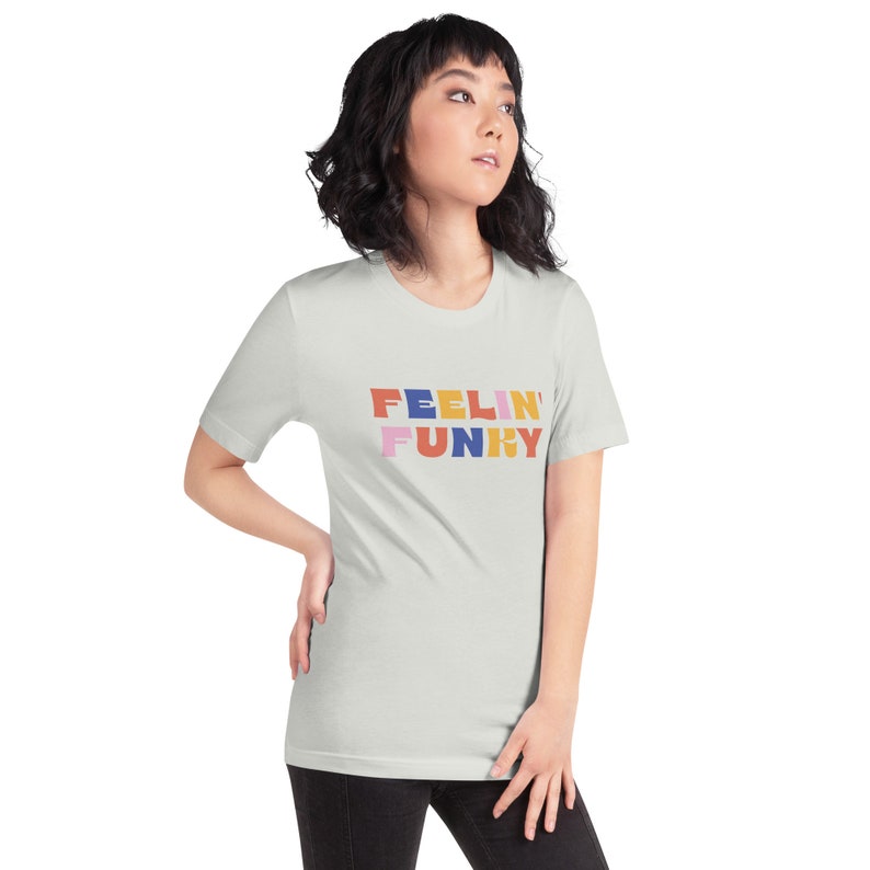 Feelin' Funky Tee retro graphic tee vintage typography bright colors apparel womens apparel image 3