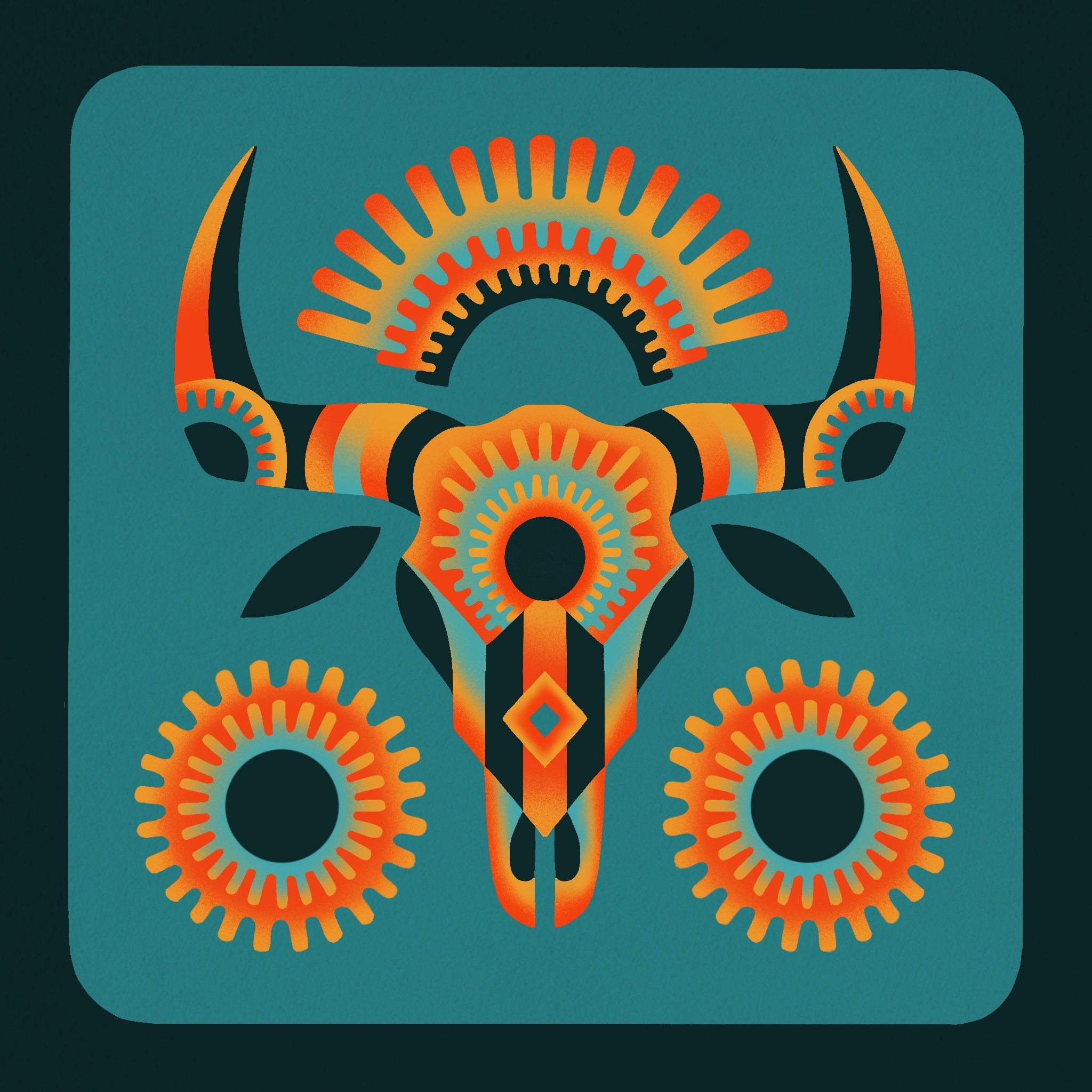 Western Cow Skull Wall Art Print Southwestern Artwork Etsy