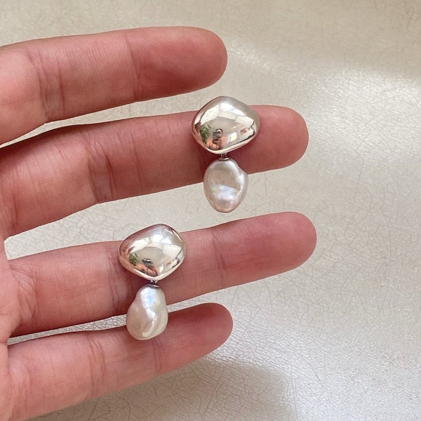 Brincos de pérola Maria