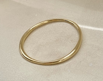 Silver Bracelet, Gold bracelet, Bangle, Organic form bracelet