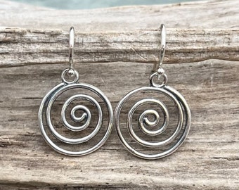 Sterling Silver Spiral Earrings