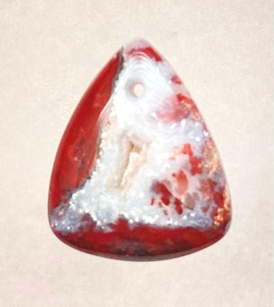 Brenda Agate Small Cabochon with 1mm Pre-Drilled Hole