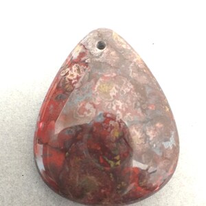 Oregon Rhyolite Jasper Cabochon with 2mm Pre-Drilled Hole