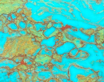 Turquoise Rough Slabs AZ Reconstituted Turquoise - Rough Stone Slabette - Etsy