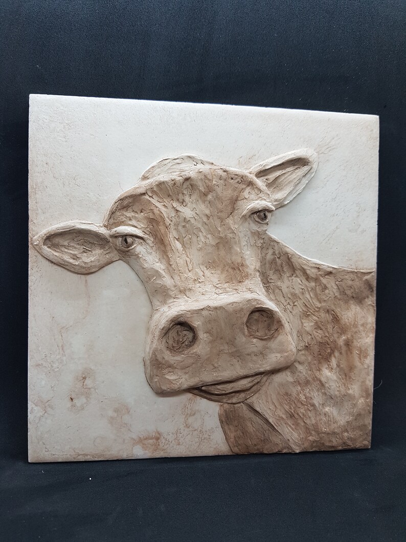 Kuh Skulptur Kunst / handbemalte Kuh / dekorative