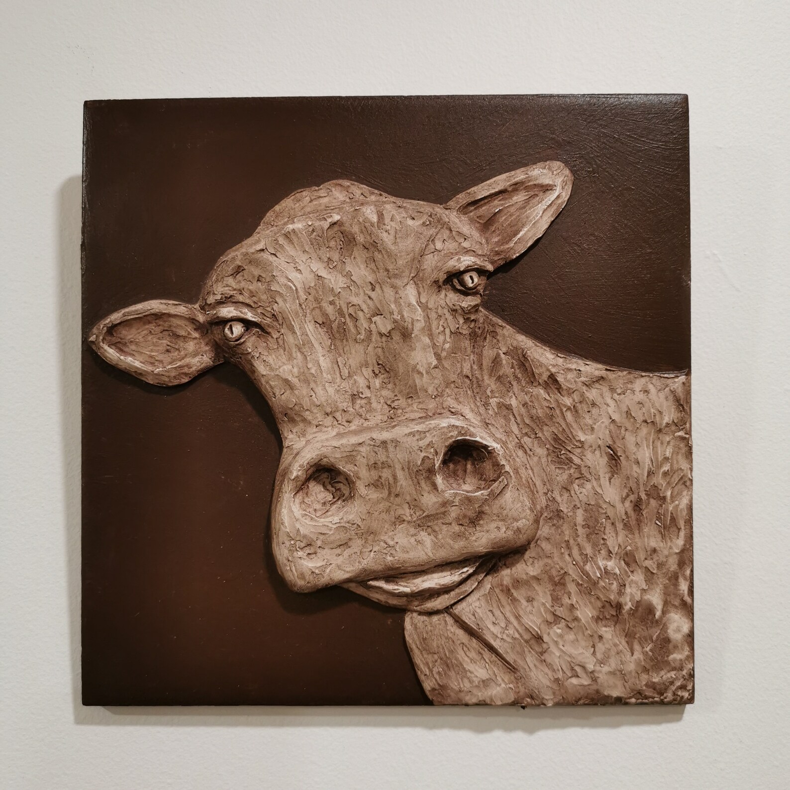 Kuh Skulptur Kunst / handbemalte Kuh / dekorative