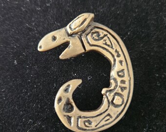 Bronze Laughing Dog, Bronze Brooch, Brooch Pin, Metal Jewelry, Dog Pin, Unique Brooch Gift, Handmade Jewelry, OOAK, Dog Brooch