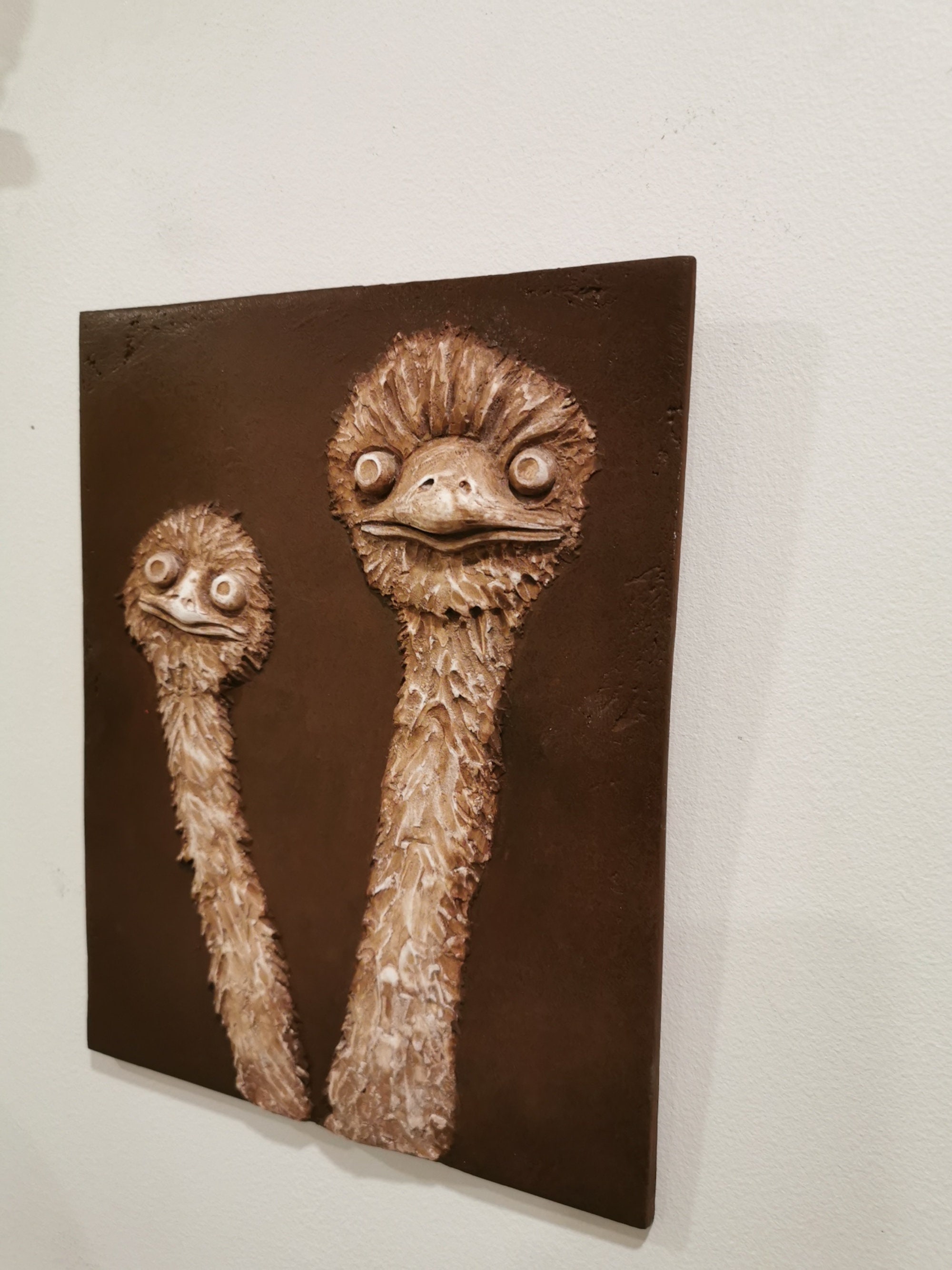 Two Ostriches/ Funny Ostriches/ Ostrich Stare/ Ostrich Wall Etsy