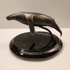 Bronze Whale Sculpture/Bronze Fish/Baleen Whale/Bronze Baleen Whale/Gentle Giant/ Ocean Whale/ Contemporary Art/ Modern Sculpture/ Whale Art