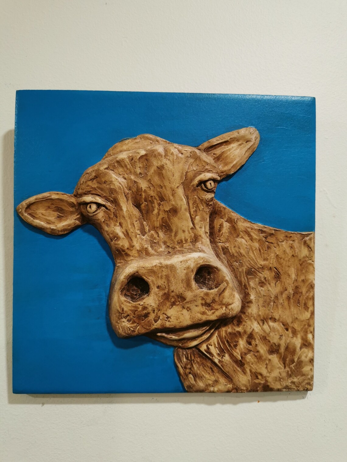 Kuh Skulptur Kunst / handbemalte Kuh / dekorative