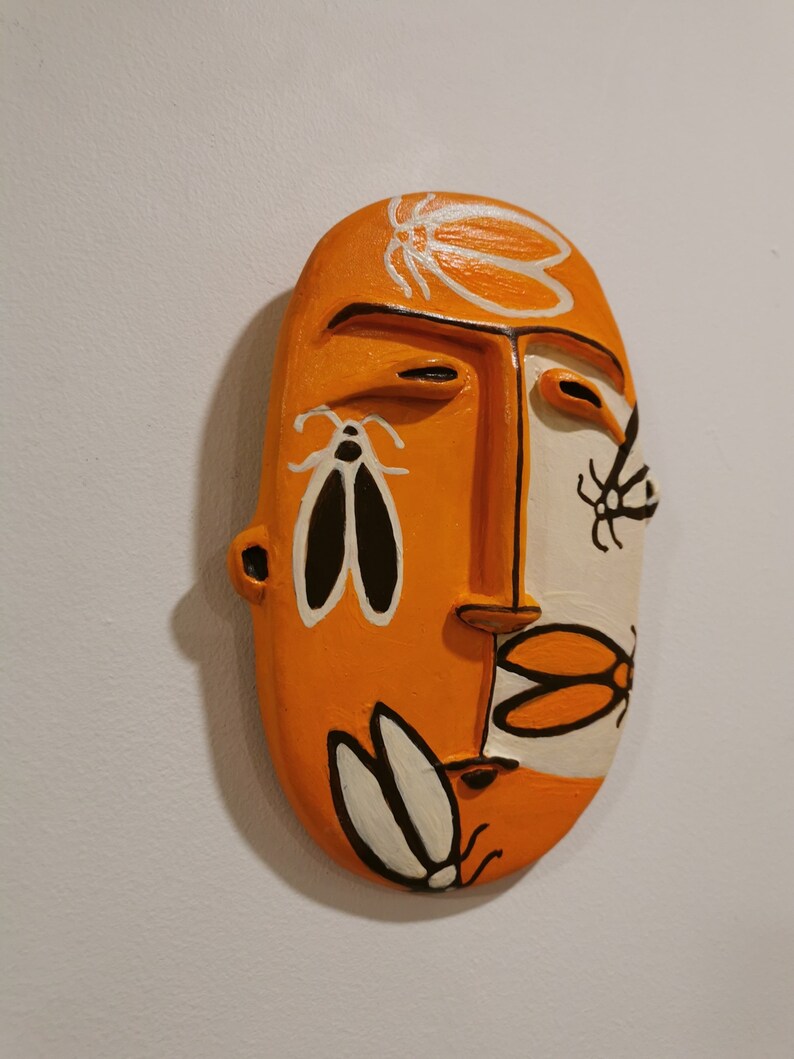 Moth Face Bas Relief/insect Wall Sculpture/ Original Art/ Moth Lover ...
