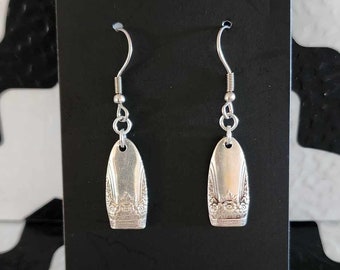 Silverware earrings made from up-cycled vintage silver plate silverware. Free shipping within Canada