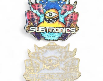 Trippy Cyclops Glow in the Dark Hat Pin – Subtronics Inspired EDM Festival Enamel Pin