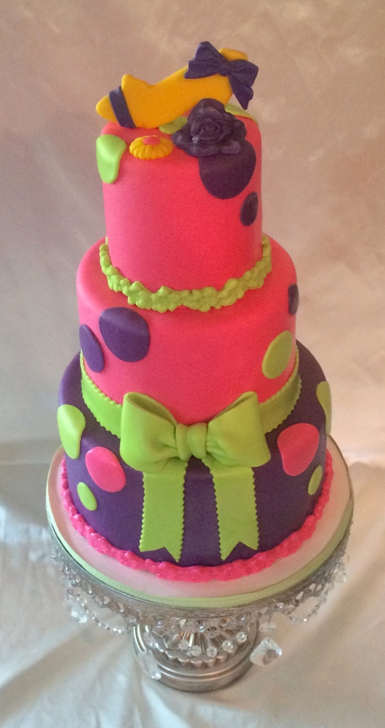 Polka Dot Fake Cake Prop Cake Event Cake Dummy Cake Etsy
