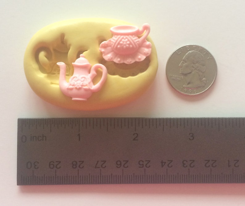 TEA Party Set Mold Teapot Mold Tea Cup Mold Silicone Mold Etsy