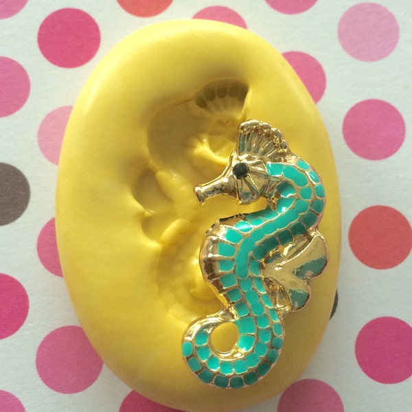 SEAHORSE Mold - Ocean Seahorse, Polymer Clay Mold, Seahorse Mold, Fondant Mold, Ocean Mold, Soap Mold, Resin Mold, Cupcake Topper, Clay Mold