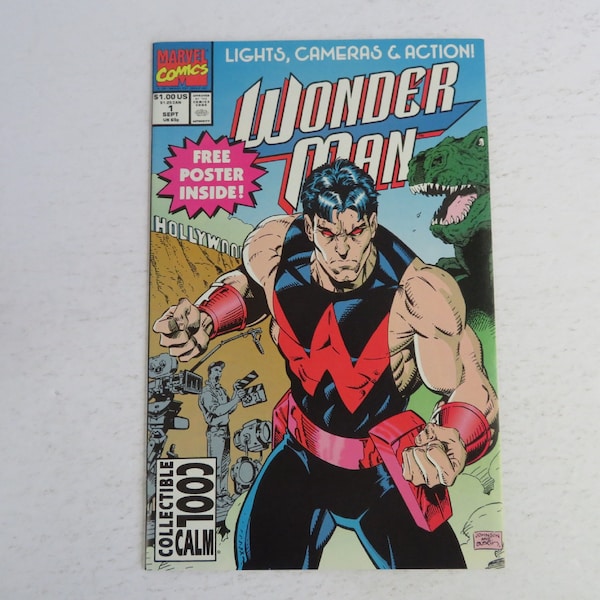 Wonder Man 1 (1991) 1st appearance Ginger Beach & Neal Saroyan Poster Marvel WX