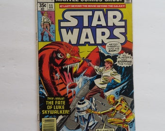 Star Wars 11 (1978) 1st Printing Newsstand Issue Fate of Luke Skywalker Marvel S