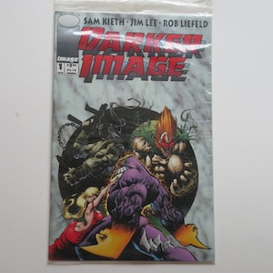 Darker Image 1 (1993) 1st app MAXX, DeathBlow, BLOODWULF Polybagged with Bloodwulf Trading Card Image Comic CD